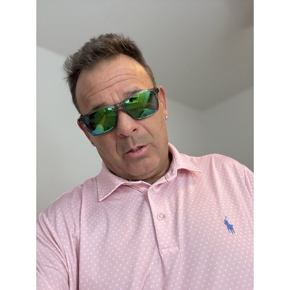 Ralph Lauren Men’s Polo Pink White Polka Dots Large